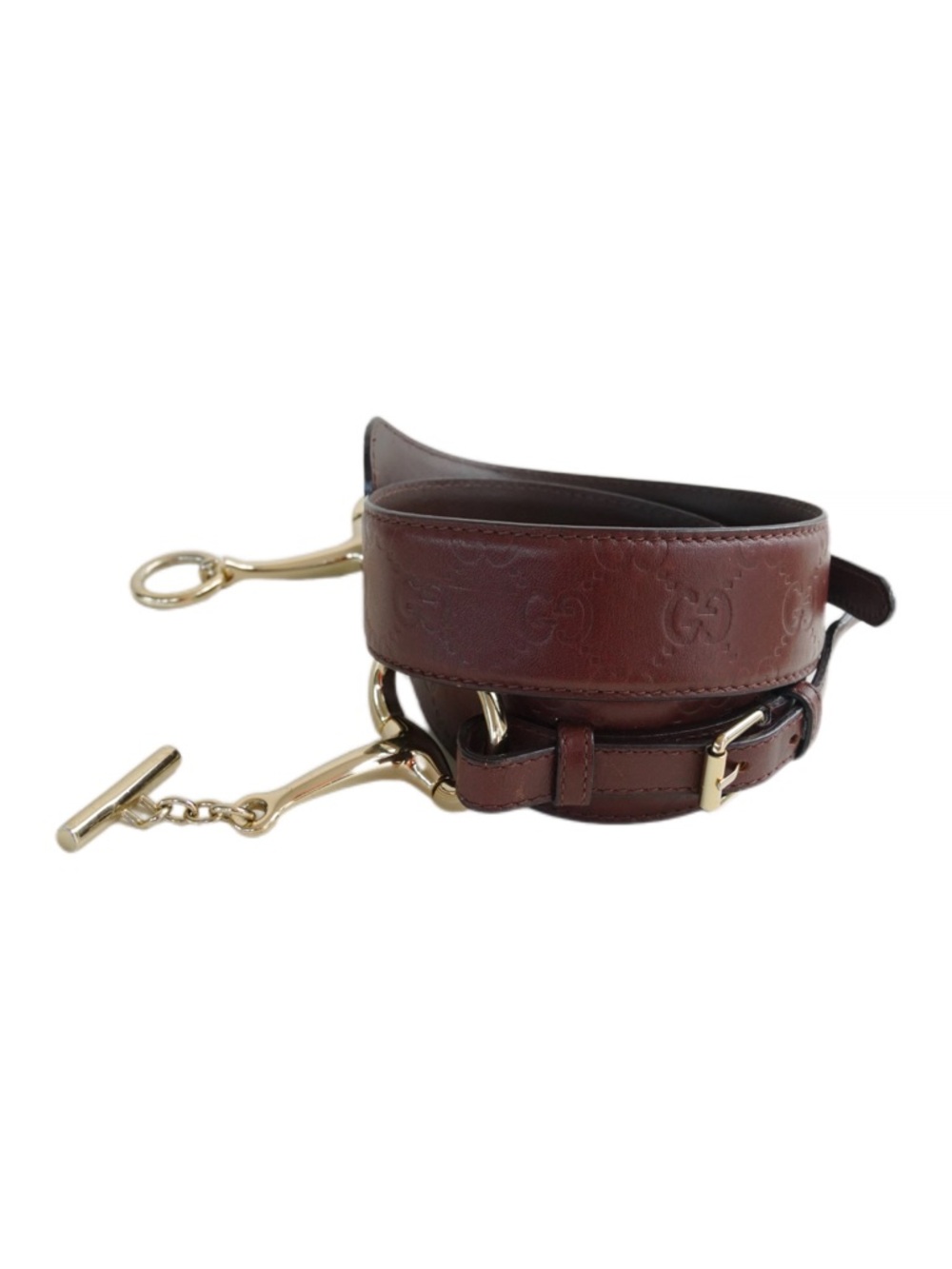 🖤GUCCI GUCCISSIMO Dark Brown Leather Beautiful Belt Size 95cm - Picture 3 of 5
